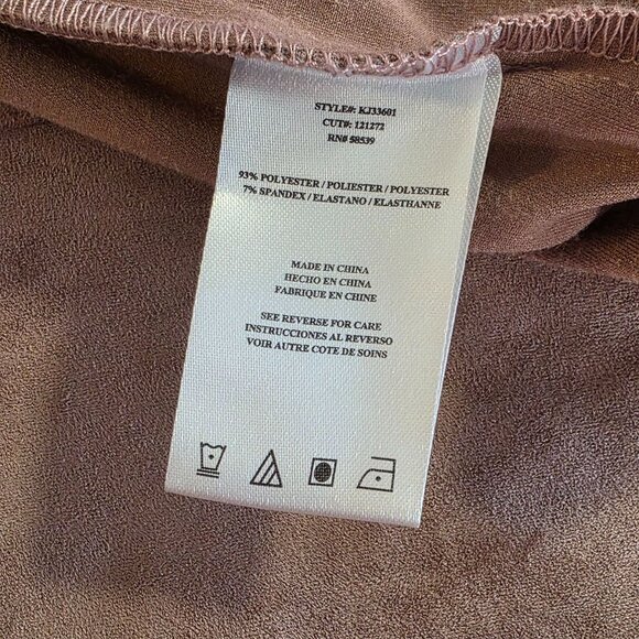 Kut From the Kloth Faux Suede Belted Jacket Dusty Rose Bell Sleeve Pocket Cozy - Picture 8 of 10